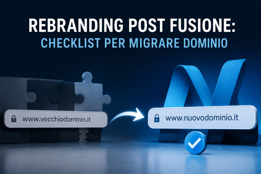 Rebranding post fusione con migrazione dal vecchio al nuovo dominio